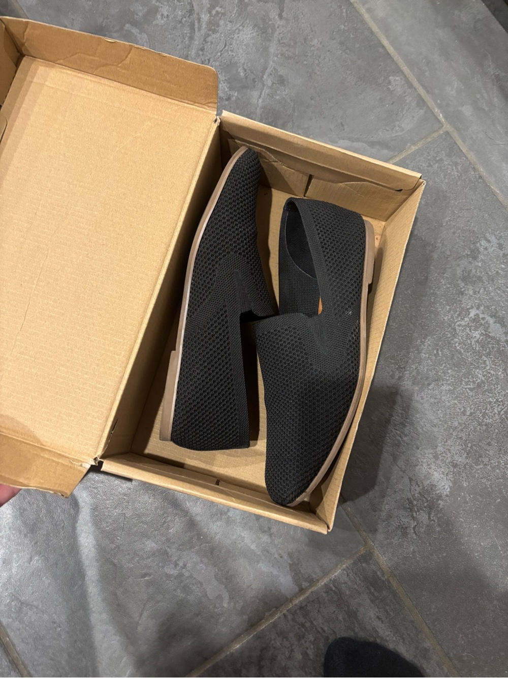 Lucky brand charsa knit black loafers size 8.5